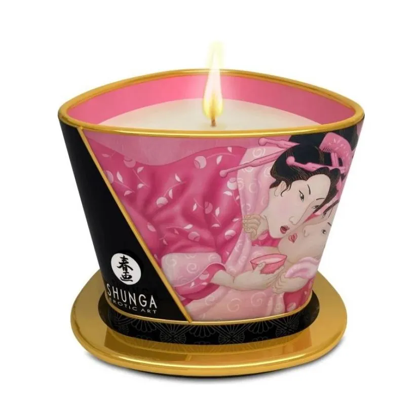 свеча массажная shunga лепесток розы, 170 мл в Краснодаре