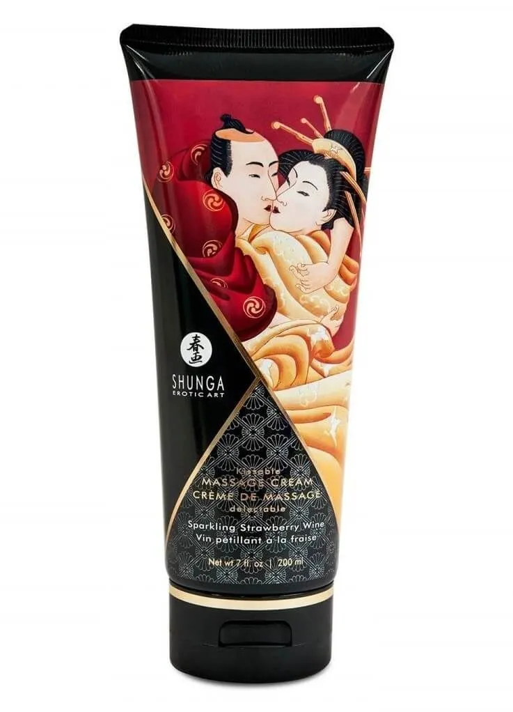 крем массажный съедобный shunga sparkling strawberry wine, 200 мл в Краснодаре