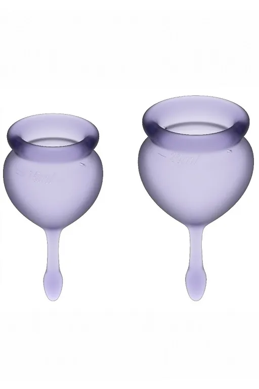 набор менструальных чаш satisfyer feel good menstrual cup (lila) в Краснодаре
