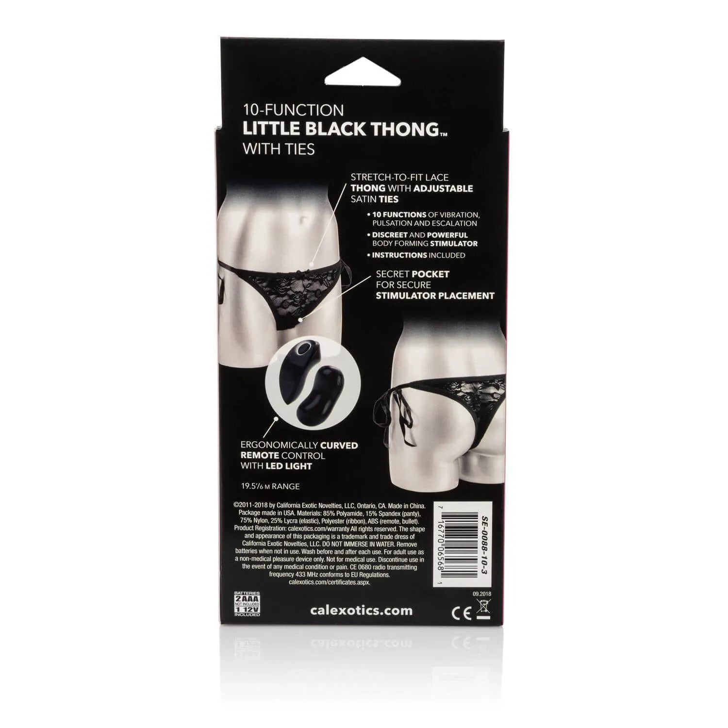 вибротрусики california exotic novelties panty thong, черные в Краснодаре