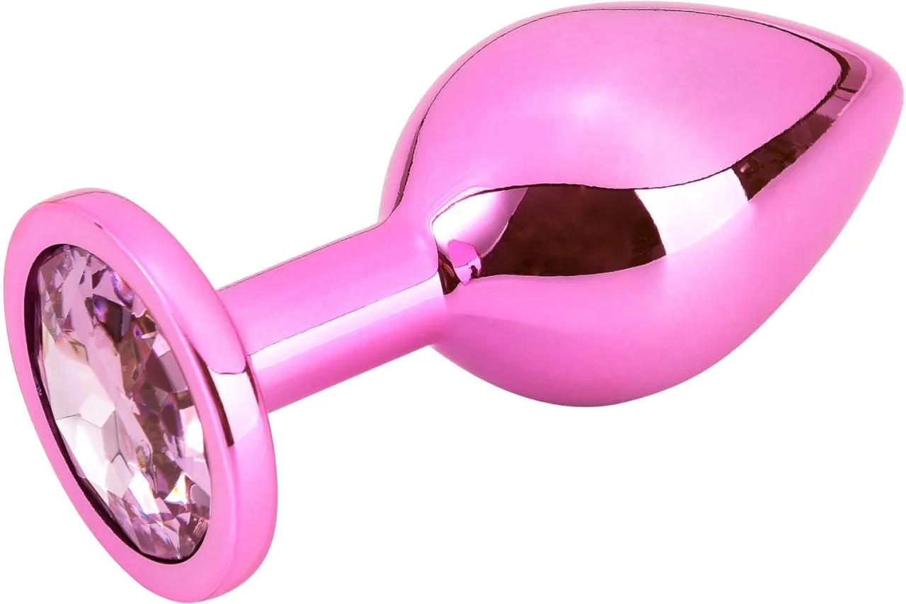 розовая алюминивая анальная пробка medium в Краснодаре