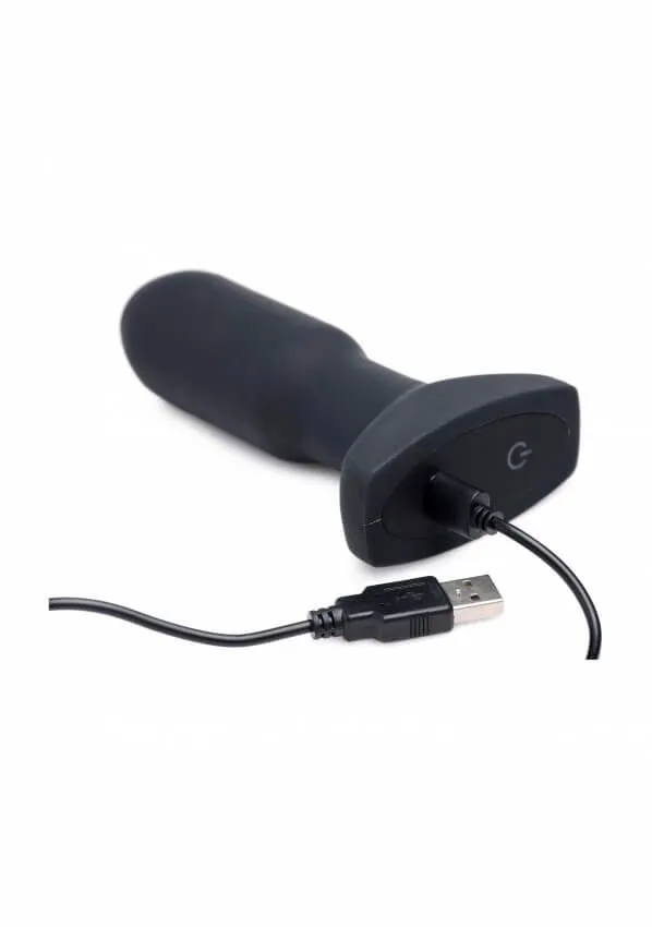 анальная пробка inflatable vibrating missile silicone anal plug, с вибрацией, меняющая диамтер, чёрная в Краснодаре