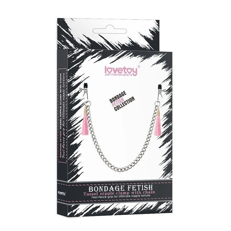 зажимы для сосков lovetoy tassel nipple clamp, розовые в Краснодаре