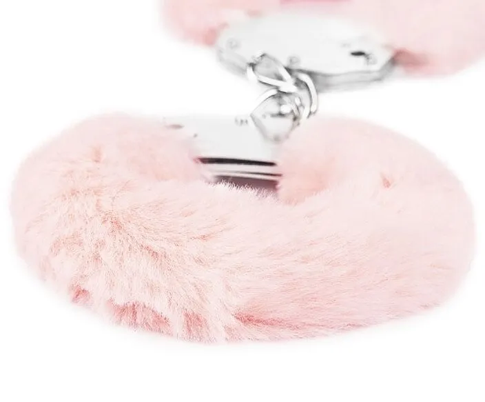 наручники декоративные lovetoy fetish pleasure fluffy handcuffs, розовые в Краснодаре