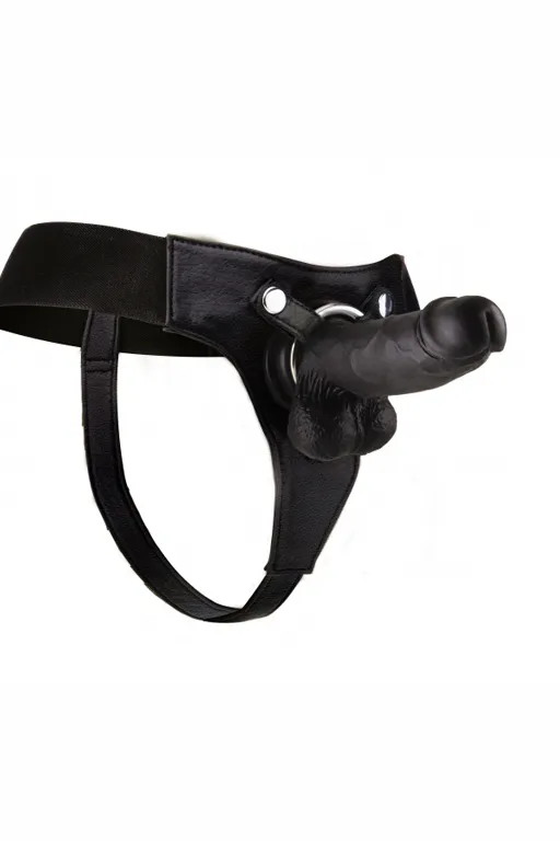 страпон с кожаными трусиками realistic - 8 inch в Краснодаре