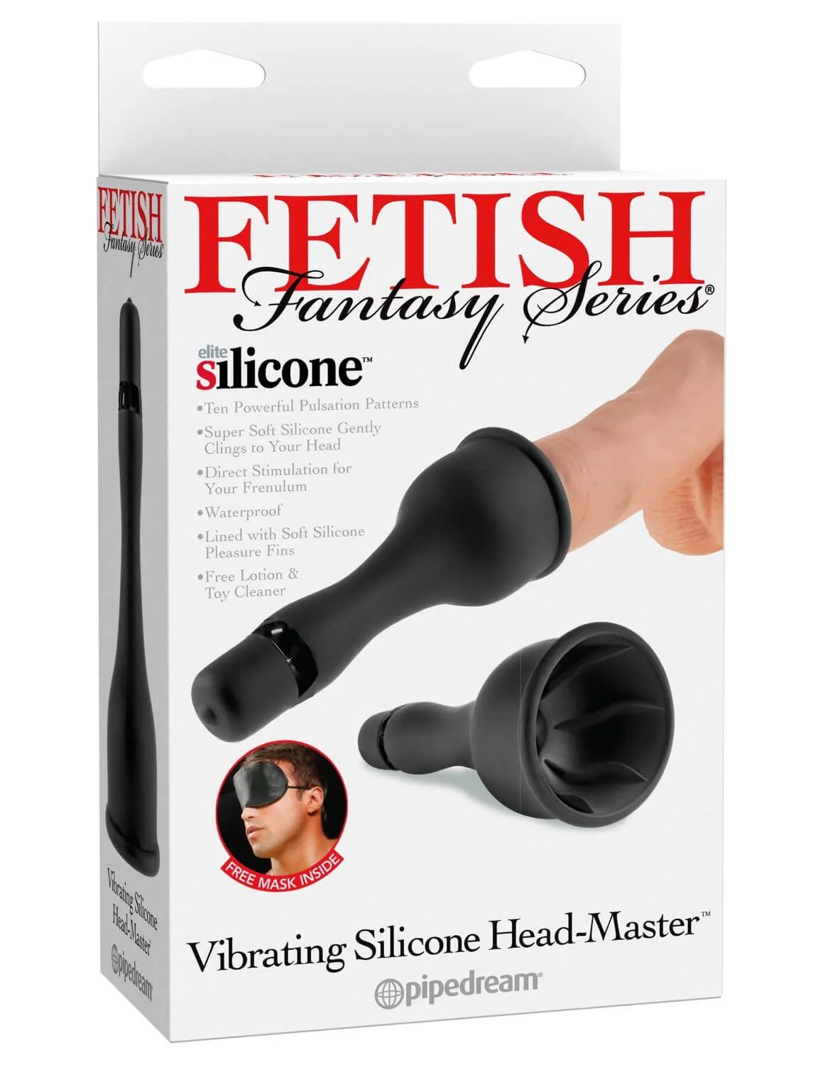 мастурбатор pipedream vibrating silicone head-master, черный в Краснодаре