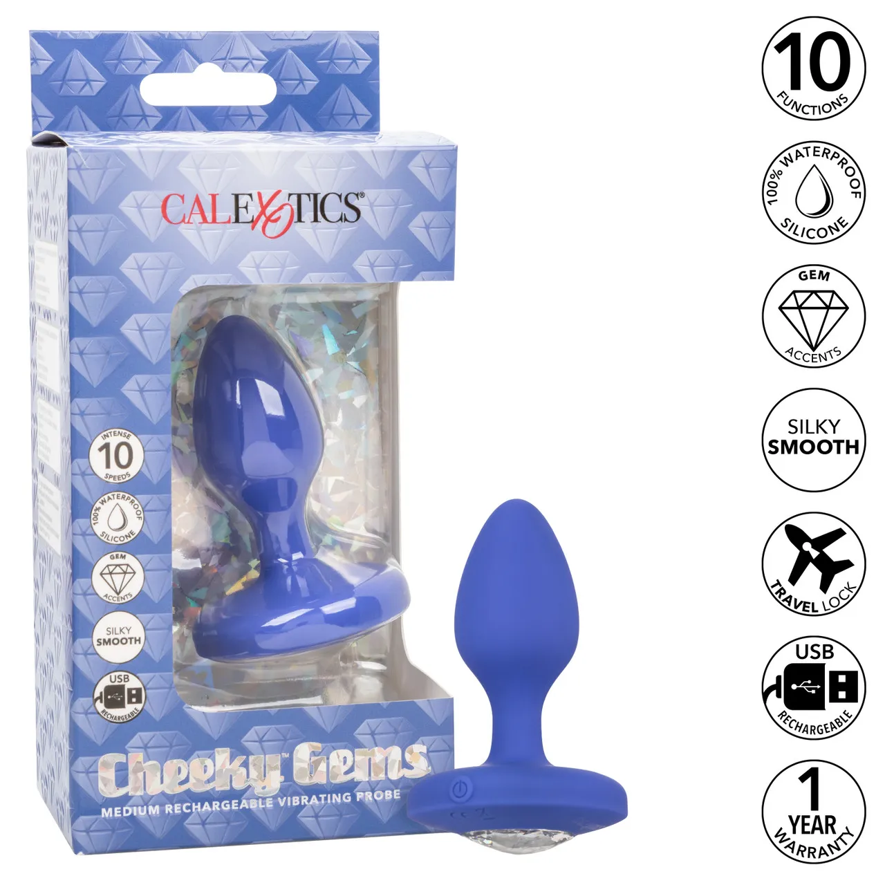 перезаряжаемая анальная вибропробка cheeky gems medium rechargeable vibrating probe в Краснодаре
