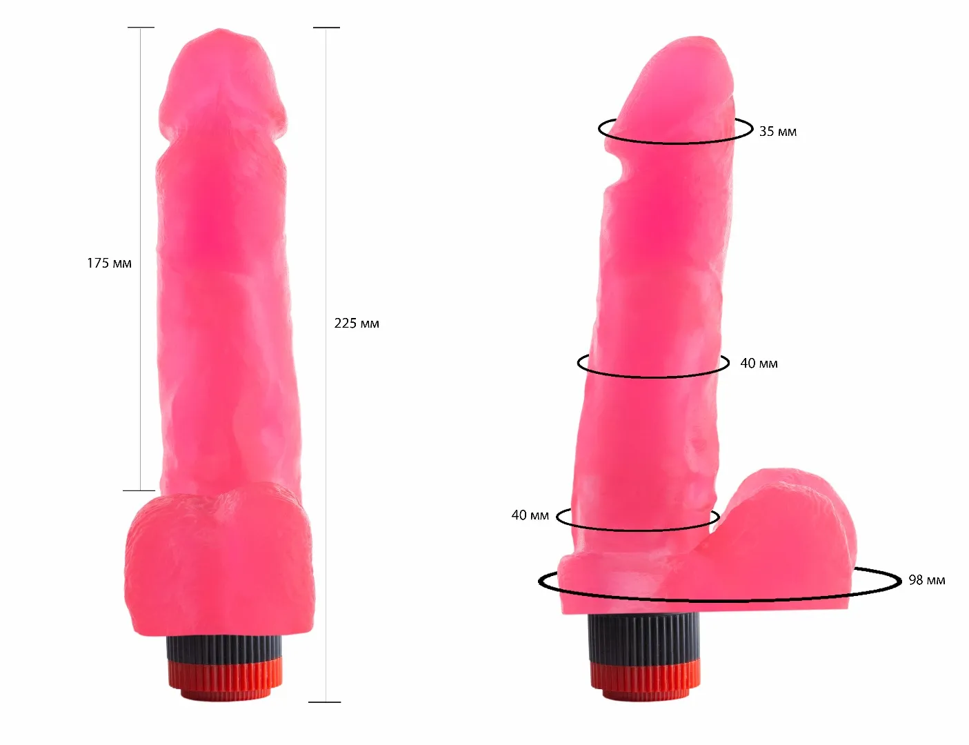 вибратор гелевый розовый 221500ru в Краснодаре