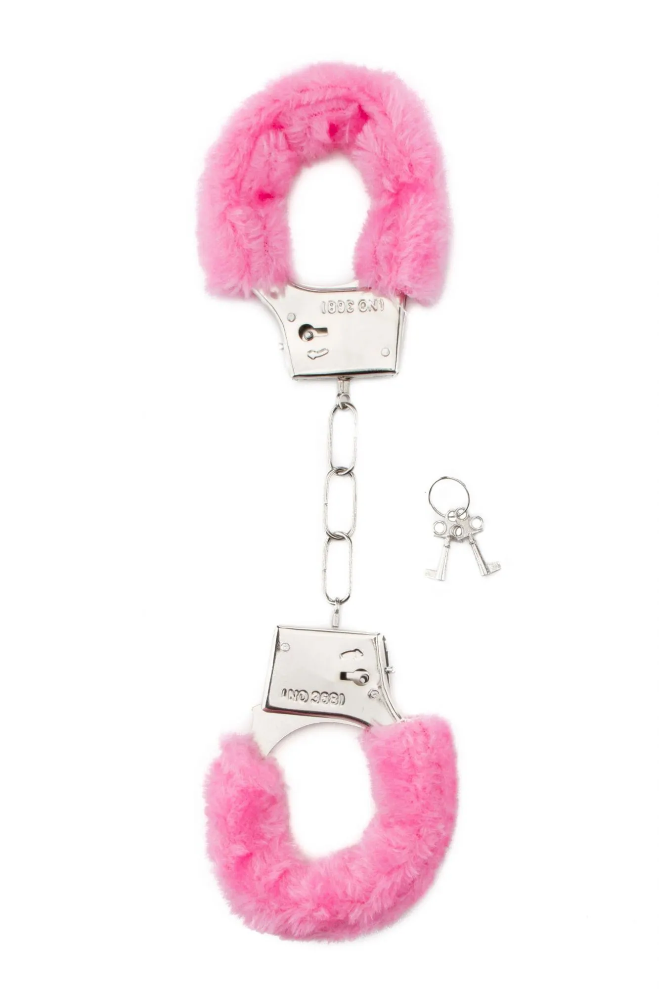 наручники декоративные с мехом shots toys, розовые в Краснодаре