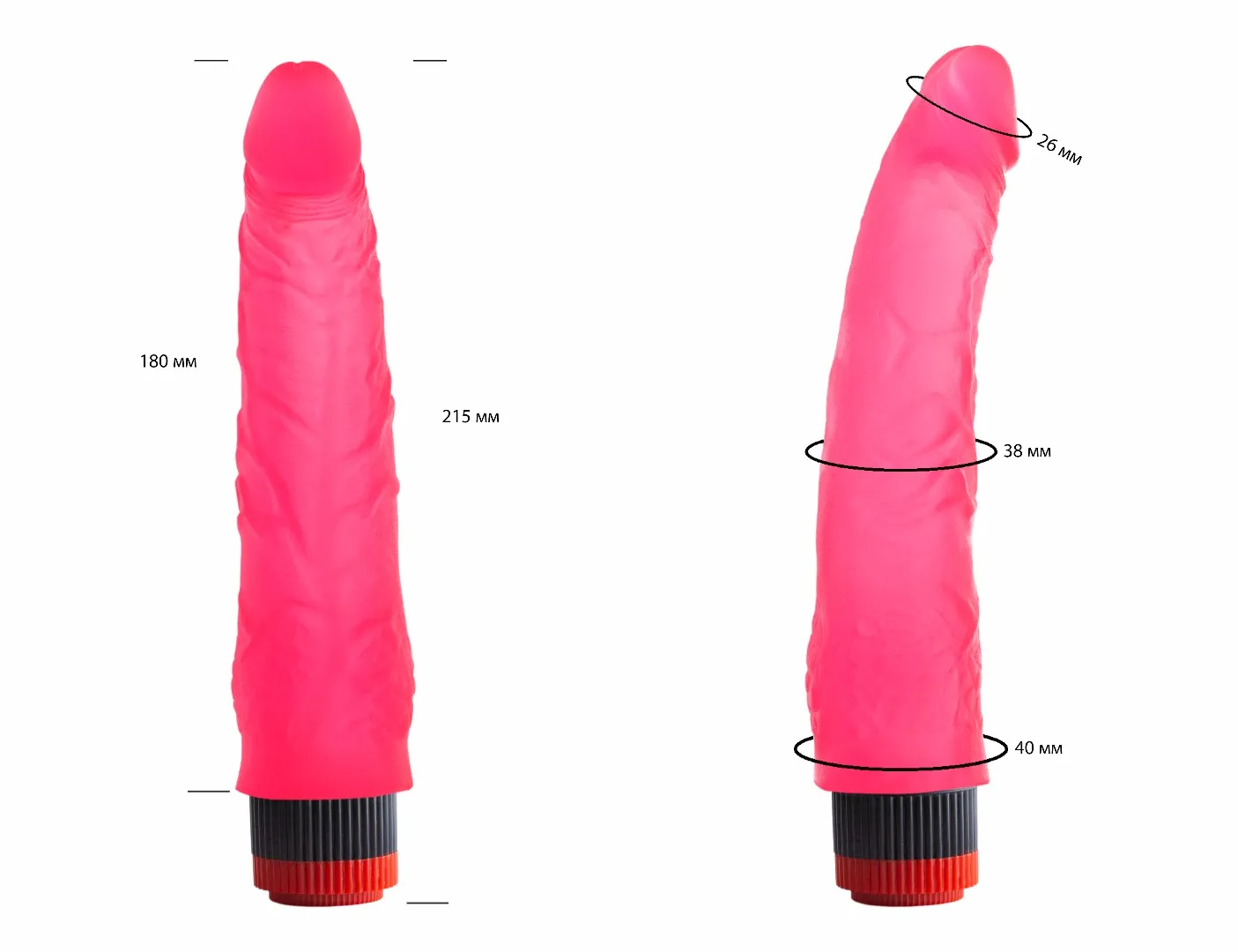 вибратор гелевый розовый 220700ru в Краснодаре