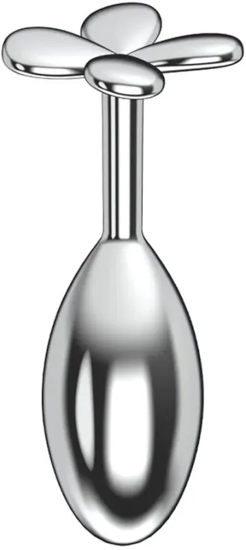 алюминивая анальная пробка-капля с ограничителем в виде цветка в Краснодаре