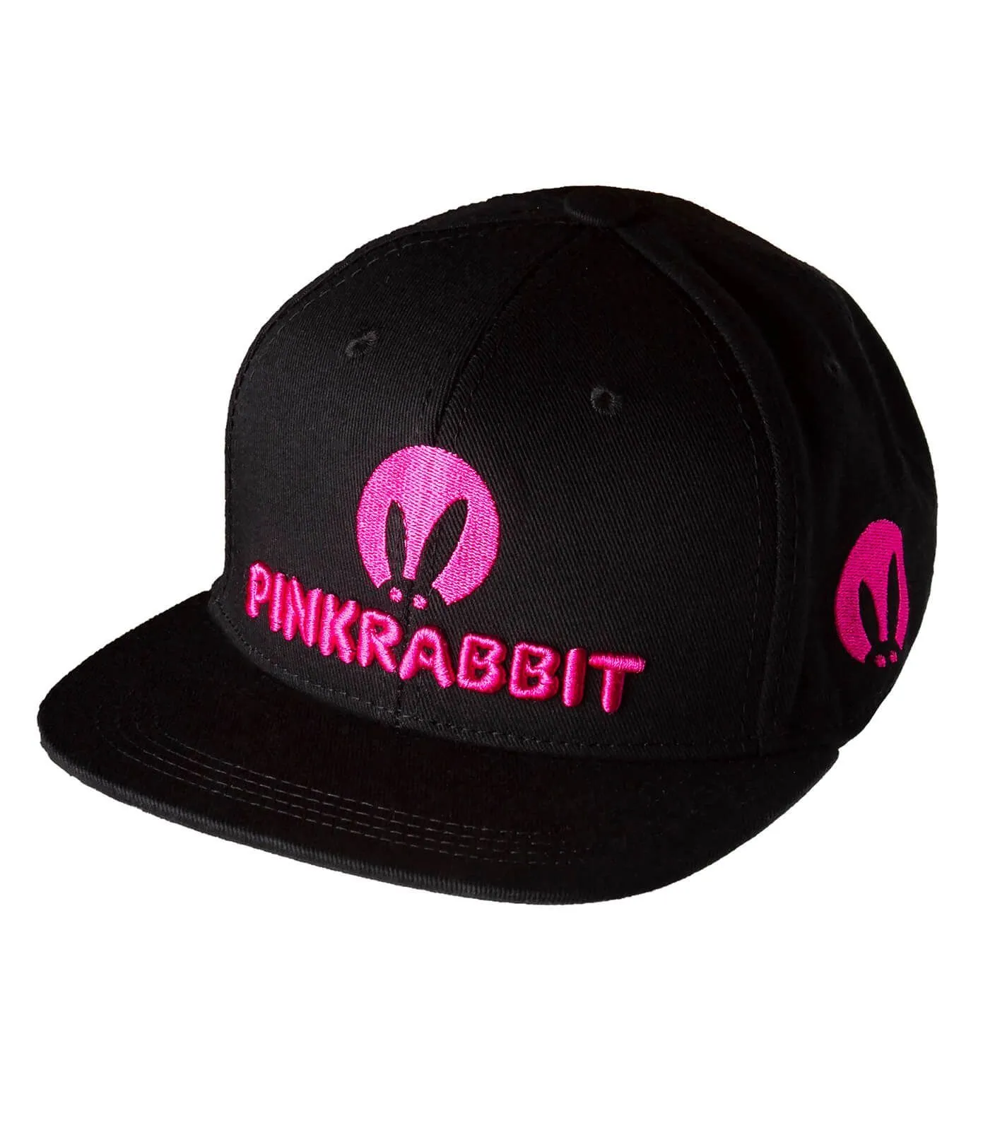 Бейсболка с вышивкой PinkRabbit LOGO черная