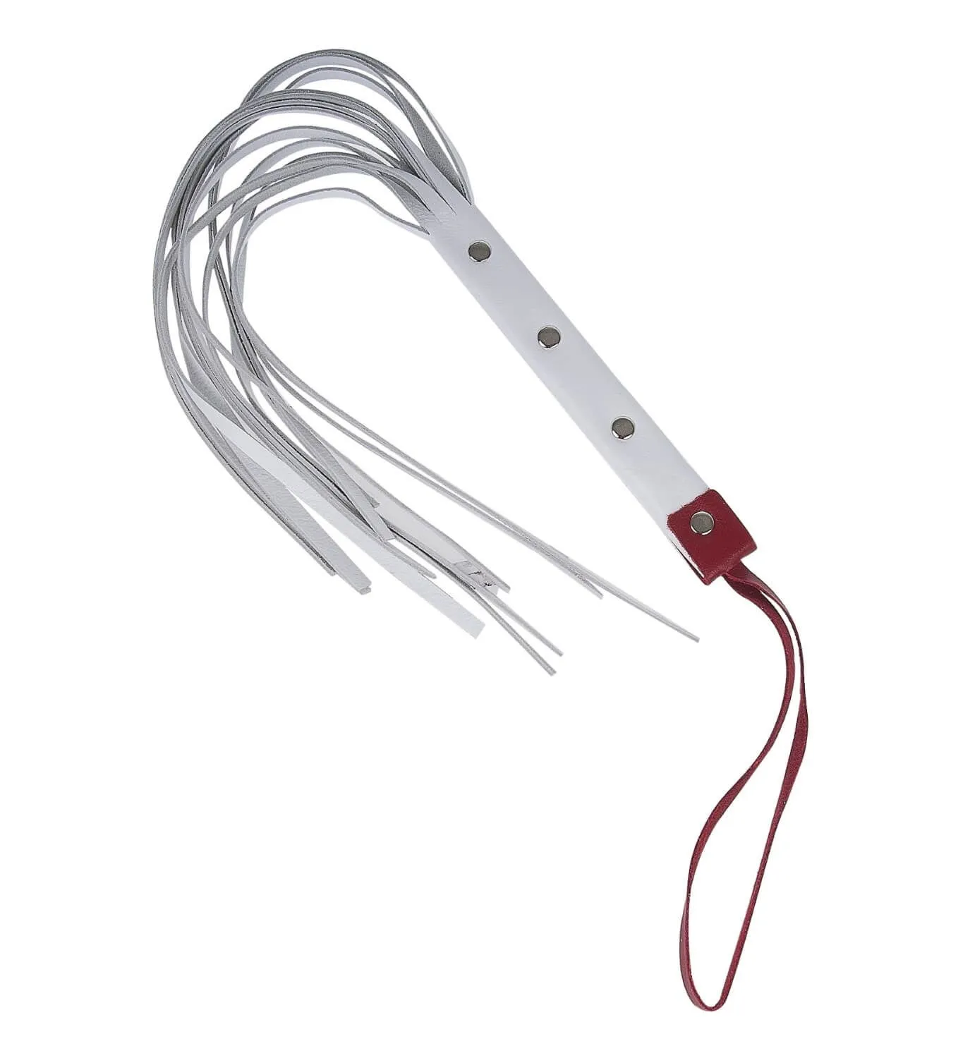 плеть кожаная tm fire horse с заклепками, белая в Краснодаре