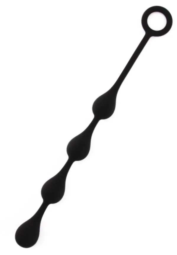 Анальные шарики-капельки PinkRabbit Toyz, чёрные