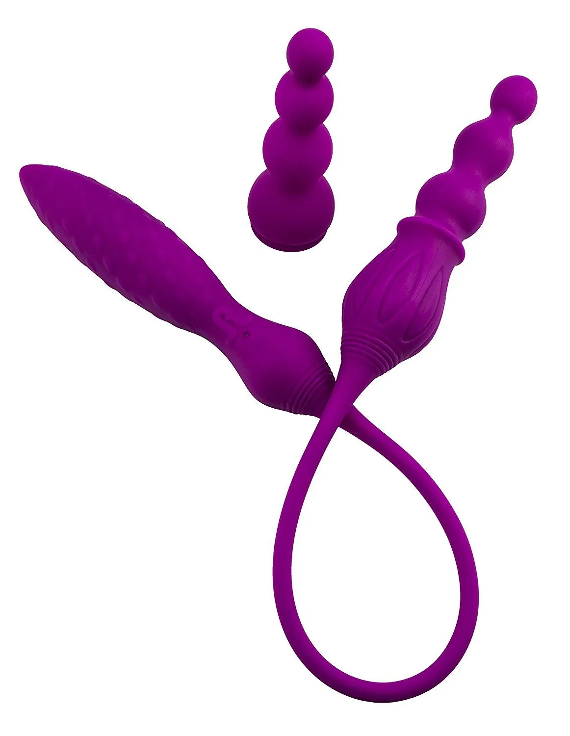 вибратор adrien lastic 2х со сменными насадками, фиолетовый в Краснодаре