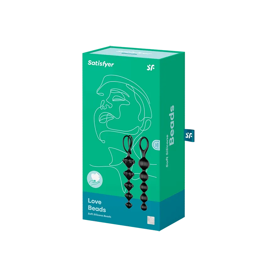набор стимуляторов satisfyer love beads, чёрные в Краснодаре