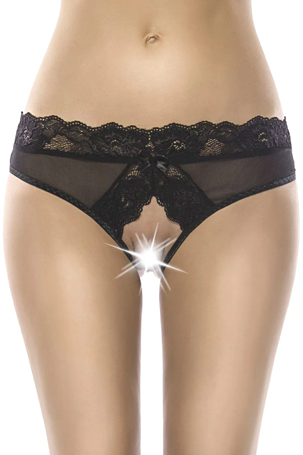 Трусики кружевные чёрные, 50-52