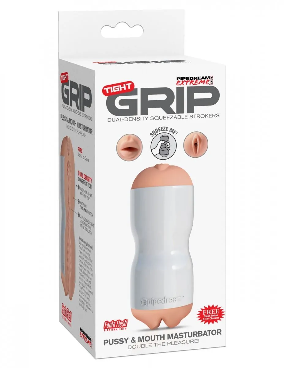 мастурбатор pipedream extreme toyz tight grip pussy & mouth, белый в Краснодаре