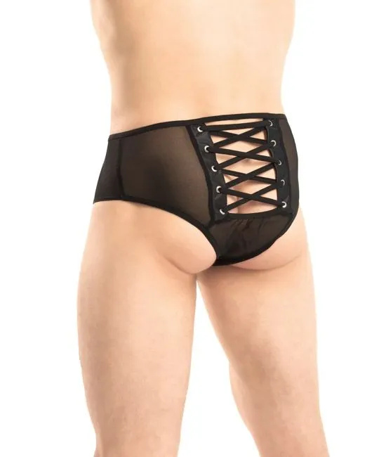 Эротическое трусы мужские со шнуровкой flirton 2921 черные в Краснодаре