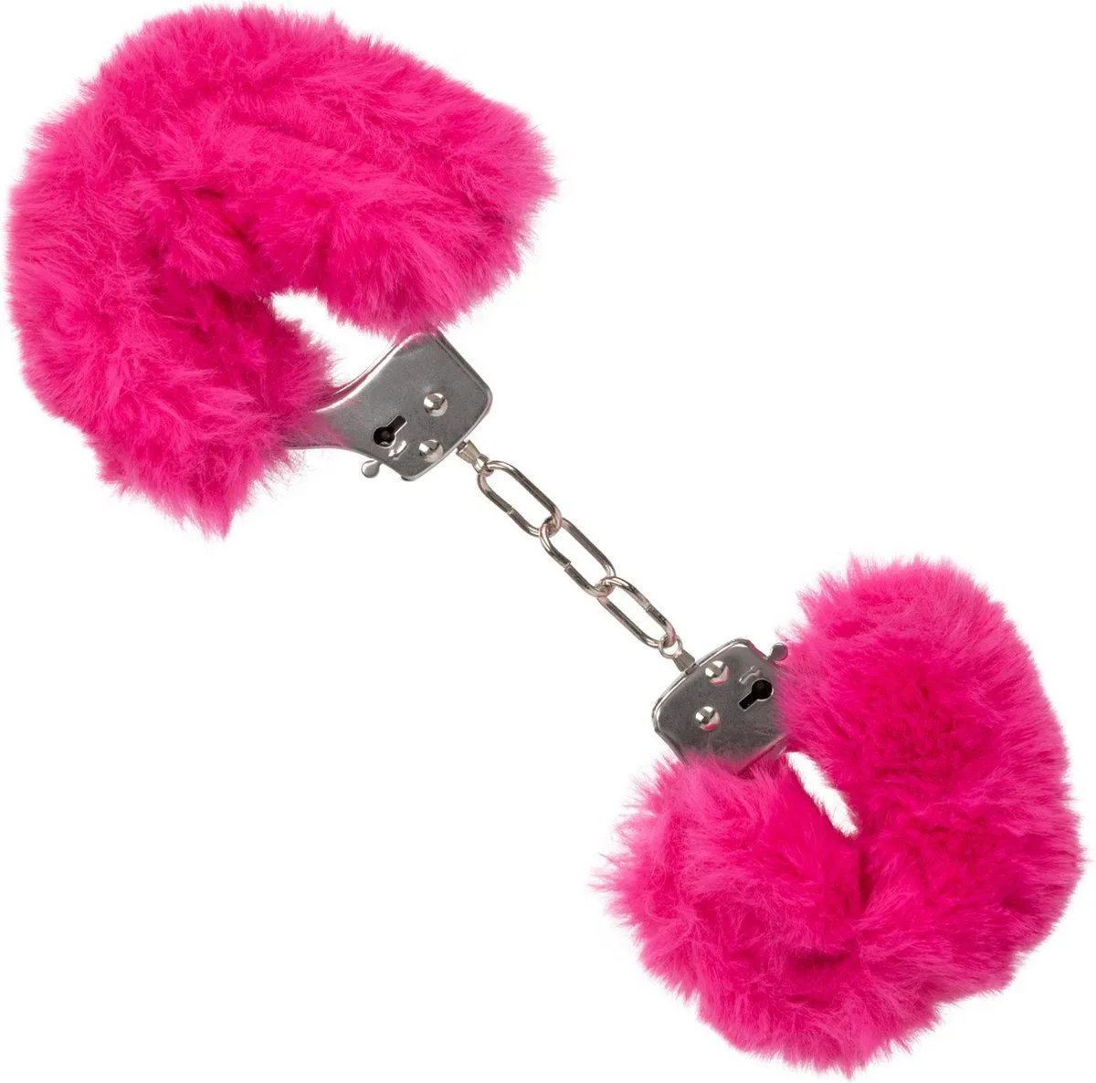 металлические наручники с искусственным мехом ultra fluffy furry cuffs, розовые в Краснодаре