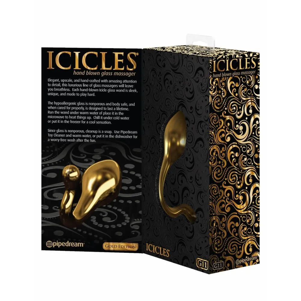 анальная пробка pipedream icicles gold edition g11, стеклянная в Краснодаре