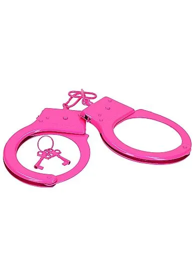 наручники декоративные shots media metal handcuffs, розовые в Краснодаре