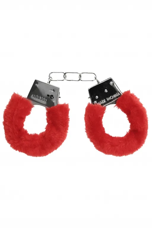 металлические наручники с меховой обивкой beginner's handcuffs furry в Краснодаре