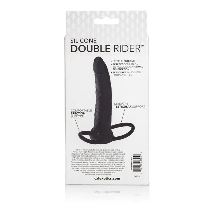 насадка анальная california exotic novelties silicone double rider, чёрная в Краснодаре