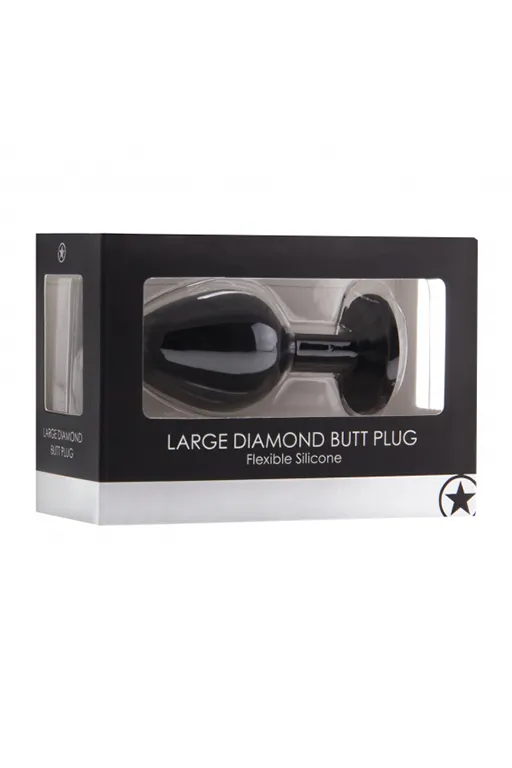 анальная пробка с кристаллом diamond butt plug (extra large) в Краснодаре