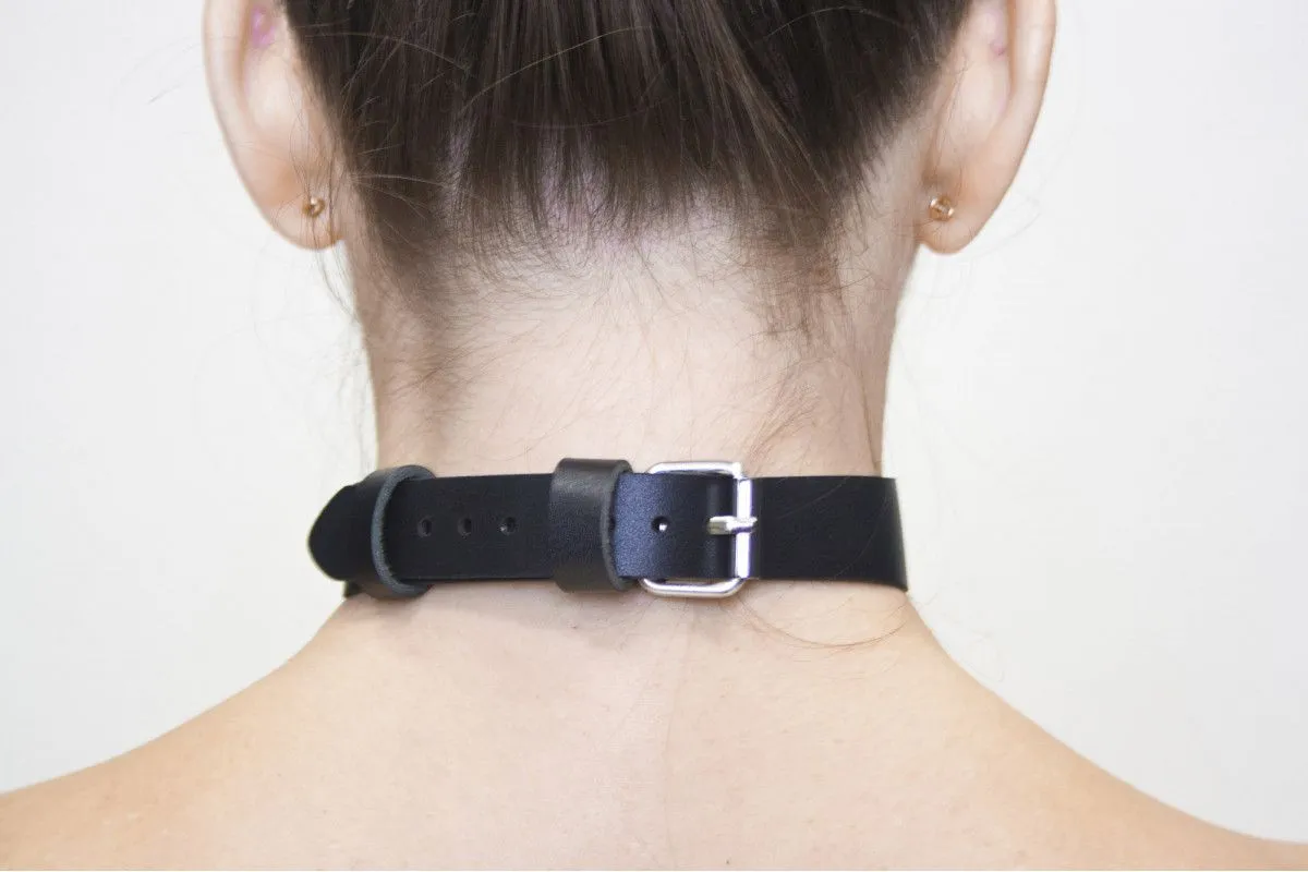 ошейник премиум с кольцом, чёрный в Краснодаре