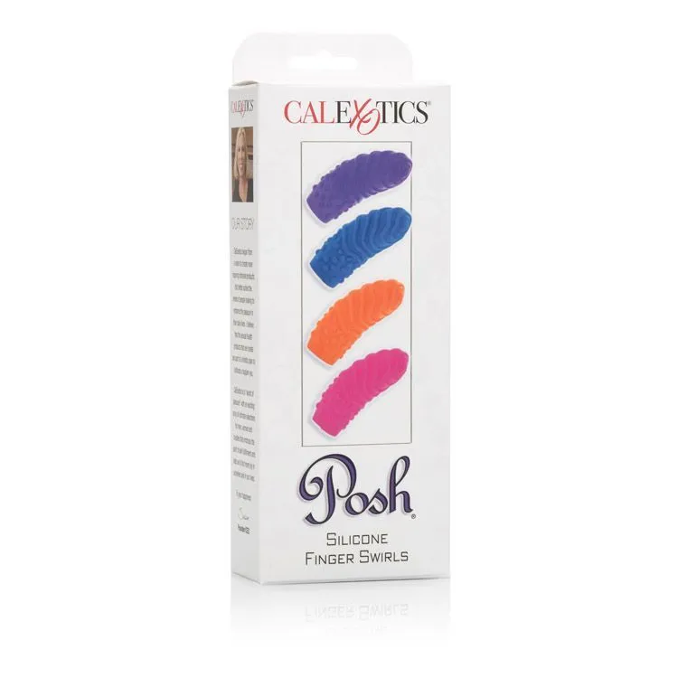 насадки на пальцы california exotic novelties posh silicone finger swirls, 4 шт в Краснодаре