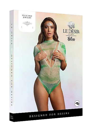 Боди с рукавами 3/4 и наклейкой - O/S