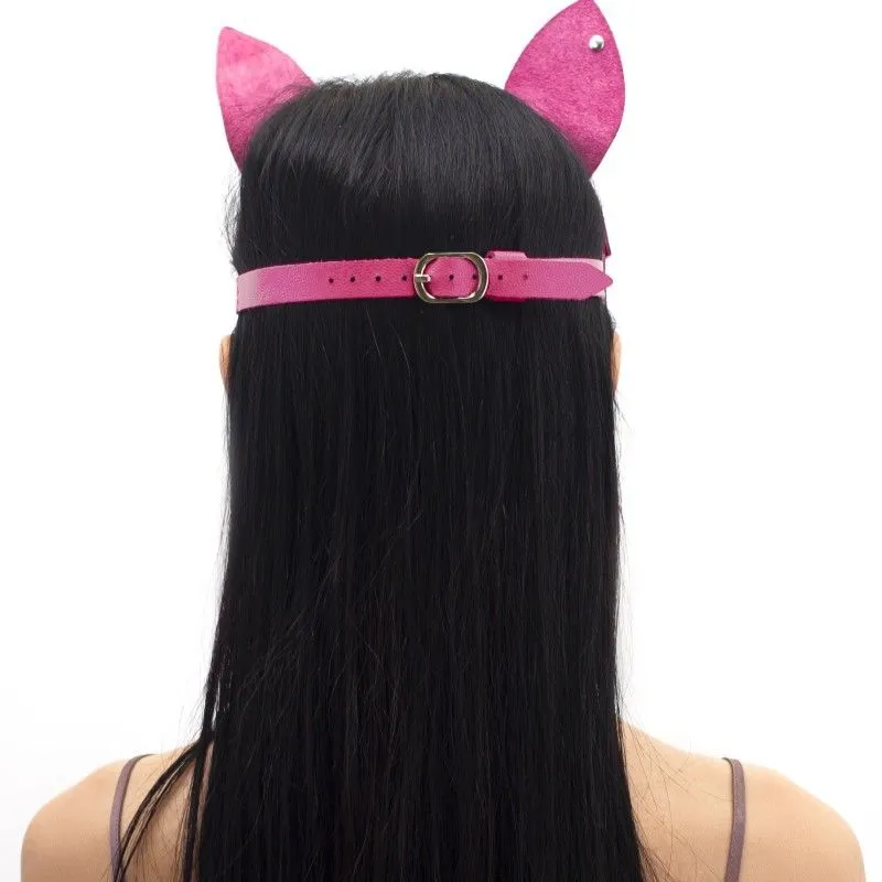 маска кошки со стразами pinkrabbit, розовая в Краснодаре