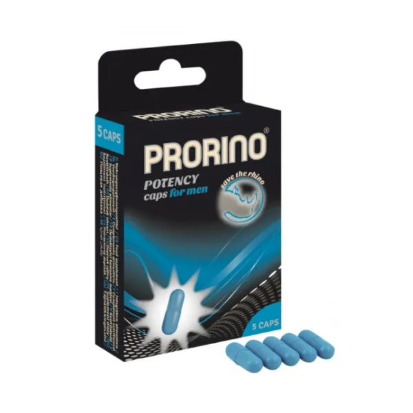 Пищевая добавка к пище Ero black line PRORINO Potency Caps, для мужчин, 5 капсул