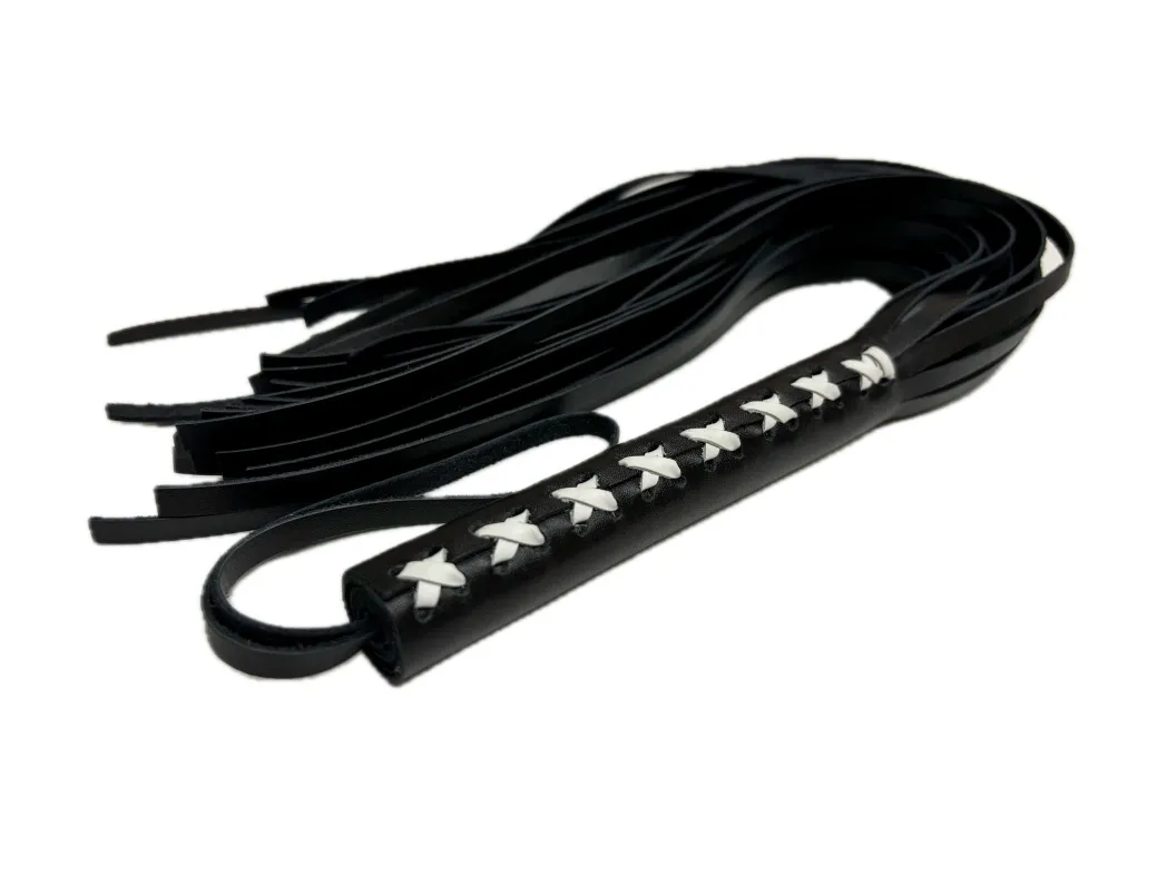 плеть кожаная с белым плетением 6019-2ars в Краснодаре