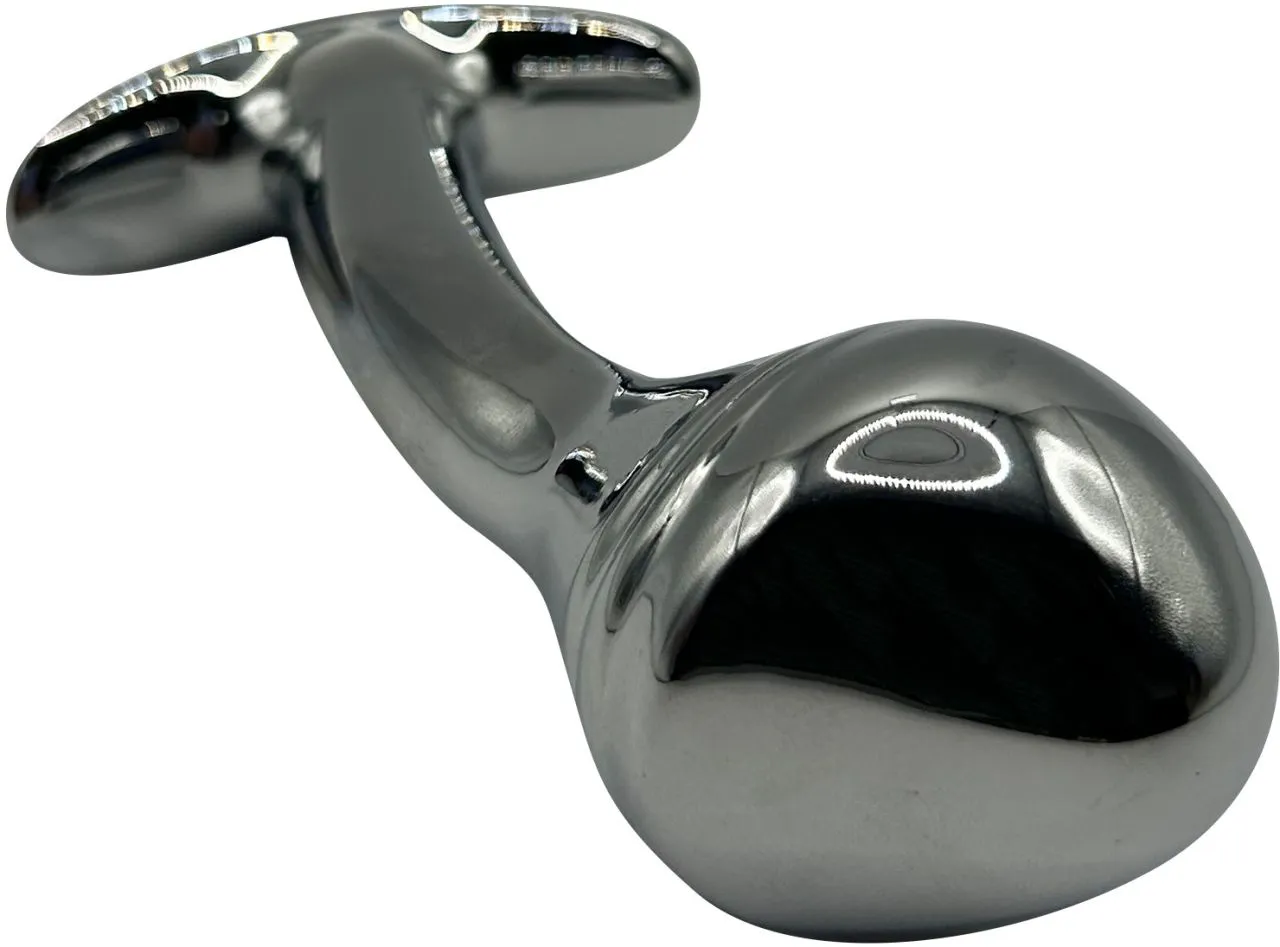 изогнутая алюминивая анальная пробка для ношения small в Краснодаре