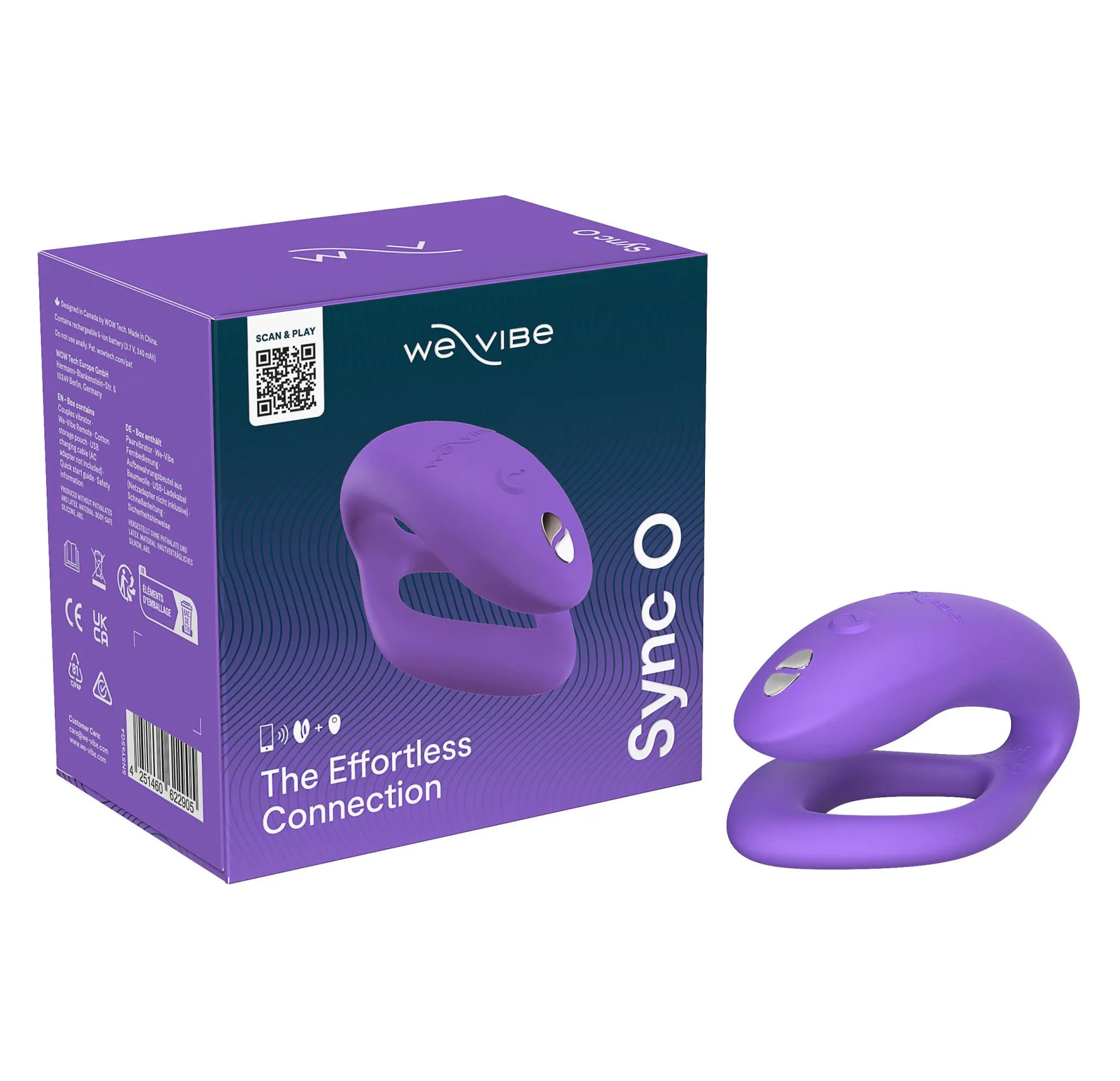 вибратор для пар we-vibe sync o, светло-фиолетовый в Краснодаре