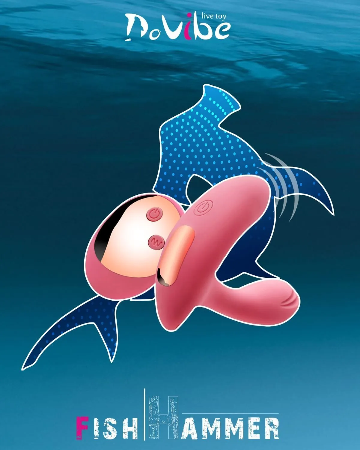 анальная вибропробка с ду do vibe fish hummer, розовая в Краснодаре