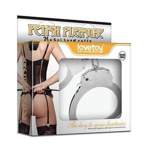 наручники декоративные lovetoy fetish pleasure metal, серебристые в Краснодаре