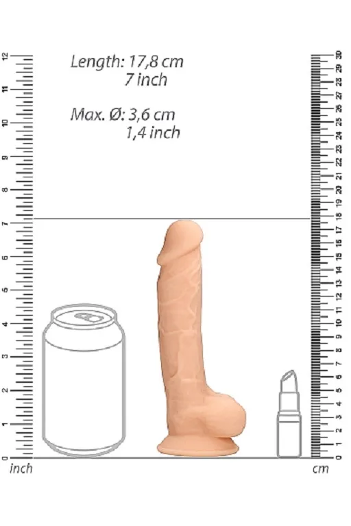 фаллоимитатор silicone dildo with balls - 17,8 см. в Краснодаре