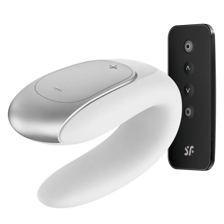 парный вибратор satisfyer double fun с возможностью управления через пульт и приложение (белый) в Краснодаре