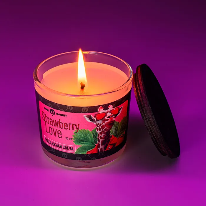 массажная свеча pinkrabbit strawberry love, 70 мл в Краснодаре