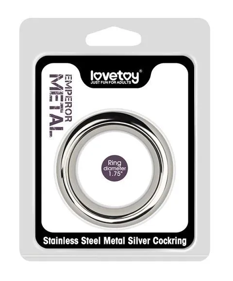 кольцо lovetoy metal silver cockring 4,5 см, металлическое в Краснодаре