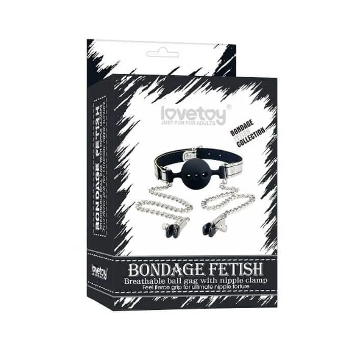 кляп с зажимами для сосков lovetoy bondage fetish в Краснодаре