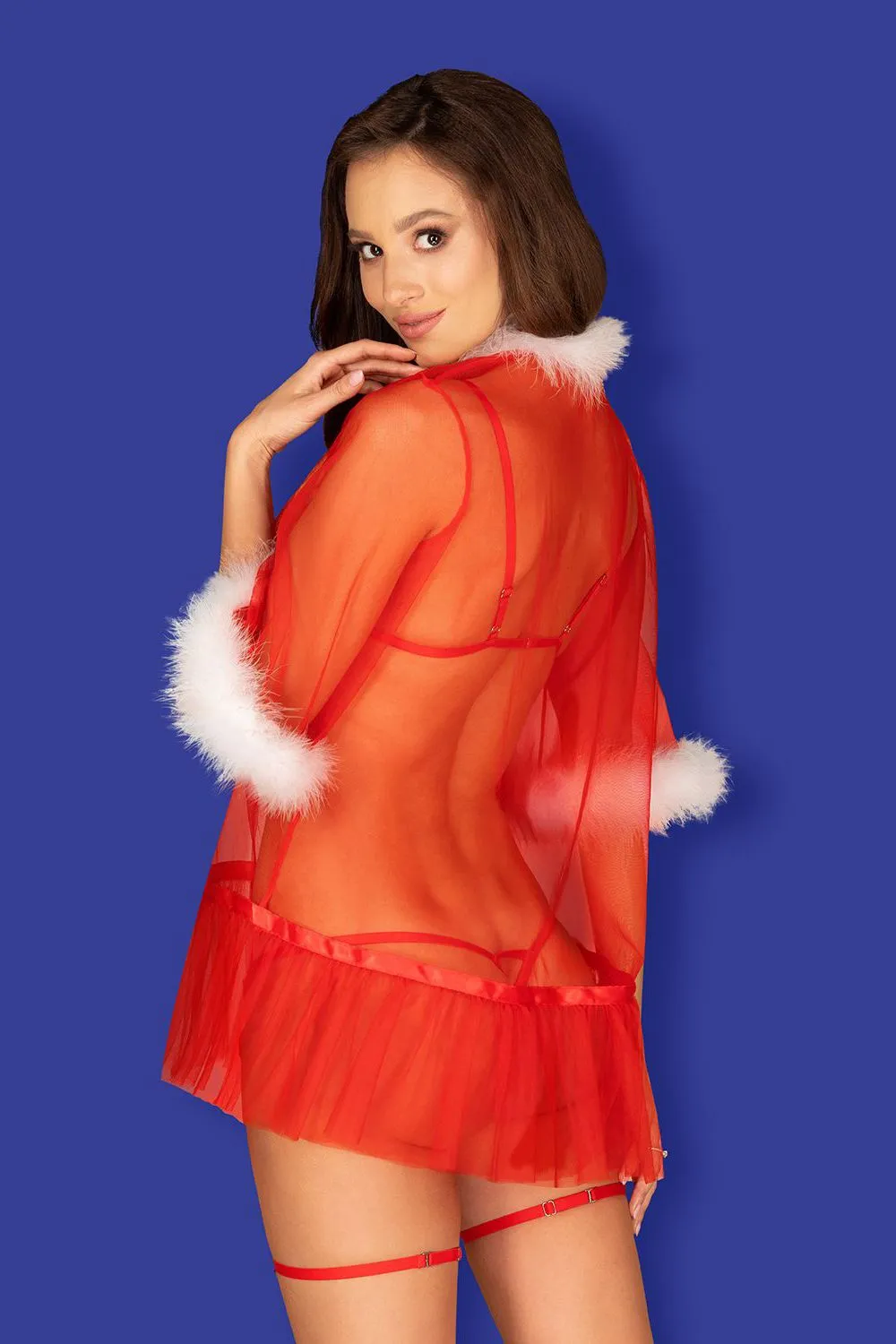 Эротическое соблазнительный новогодний пеньюар obsessive santasia в Краснодаре