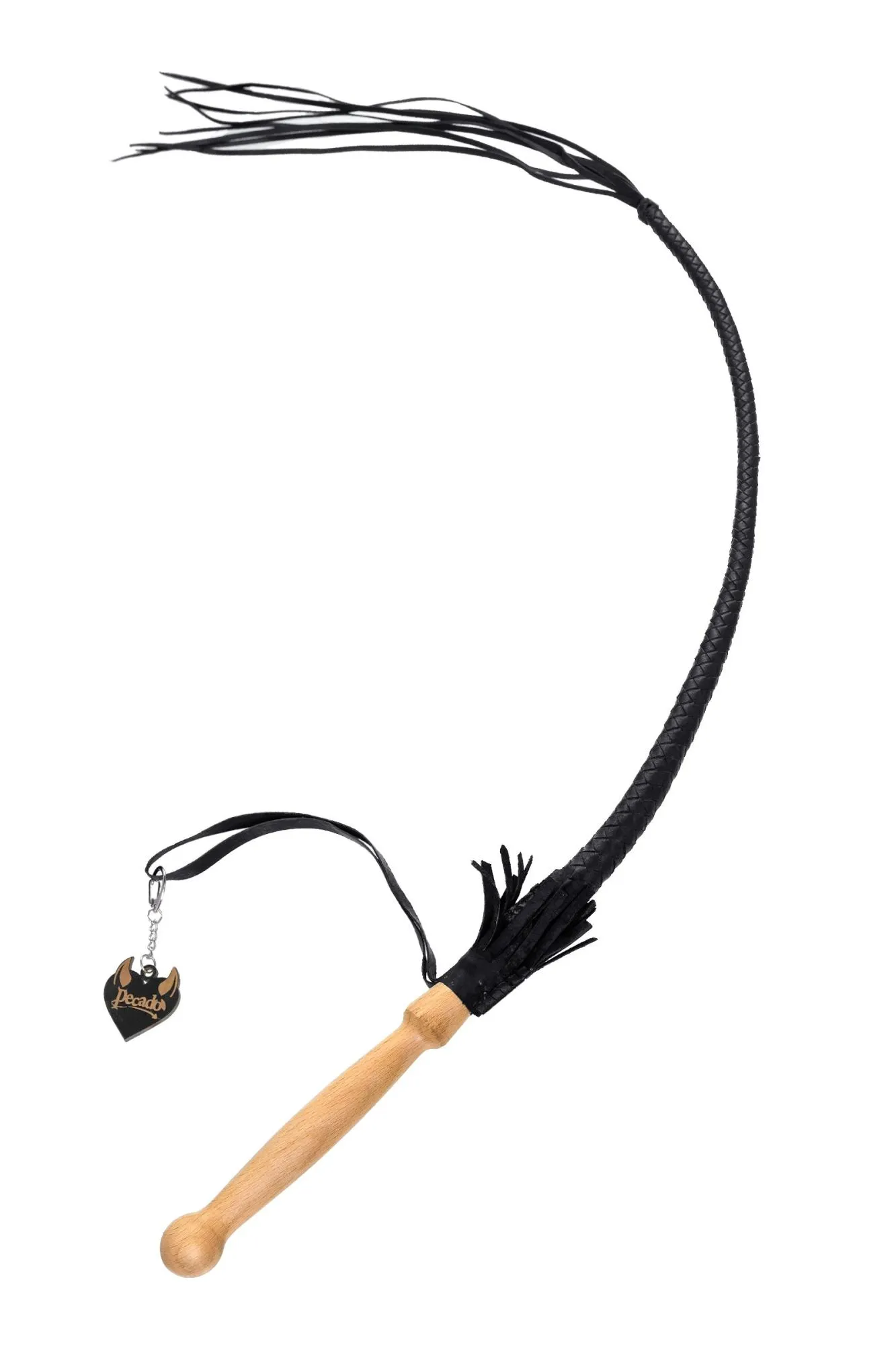 кнут плетеный pecado bdsm, натуральная кожа, чёрный, 75 см в Краснодаре