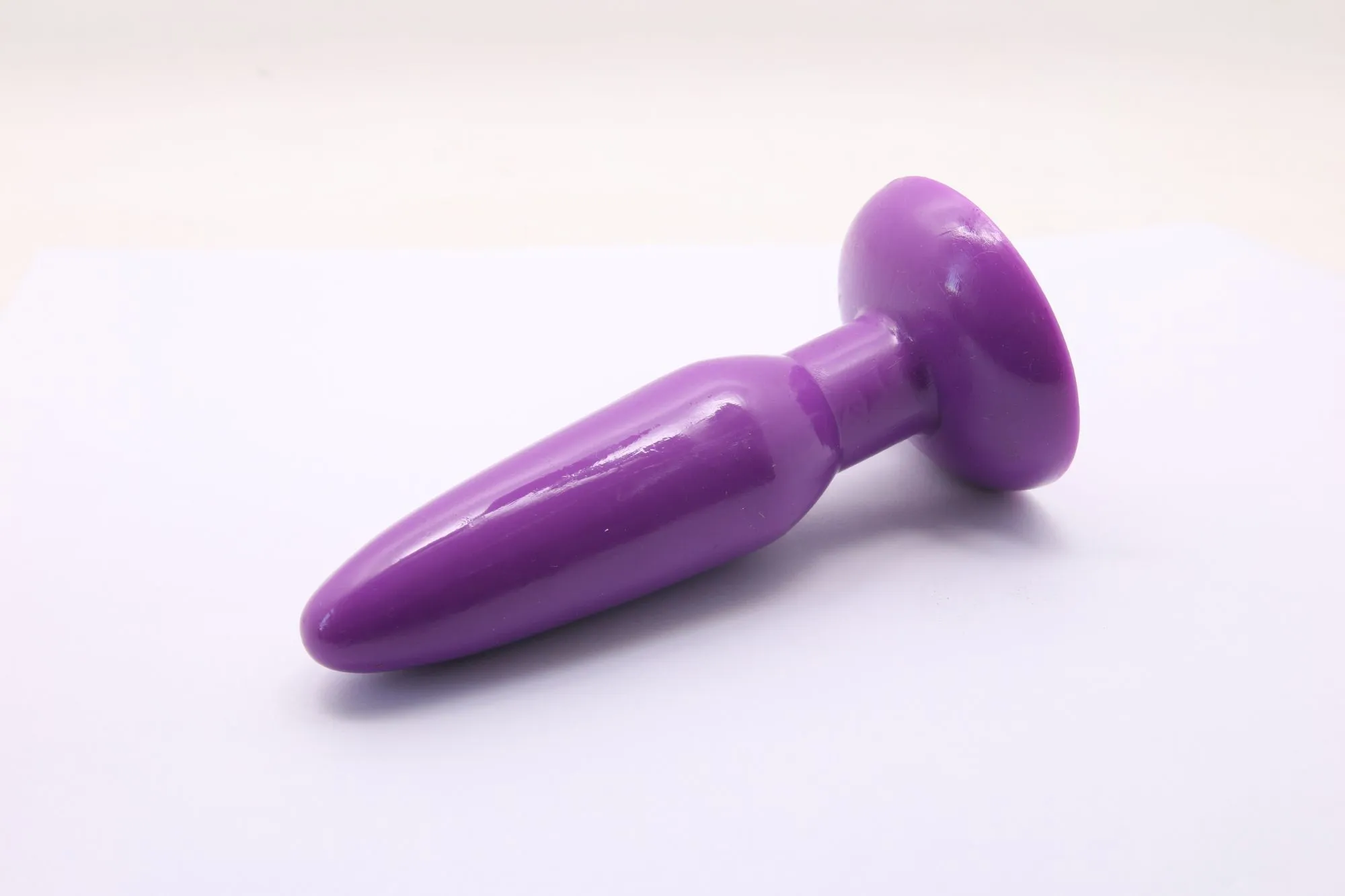 анальная пробка с присоской 3,7 см purple bi-017001r в Краснодаре
