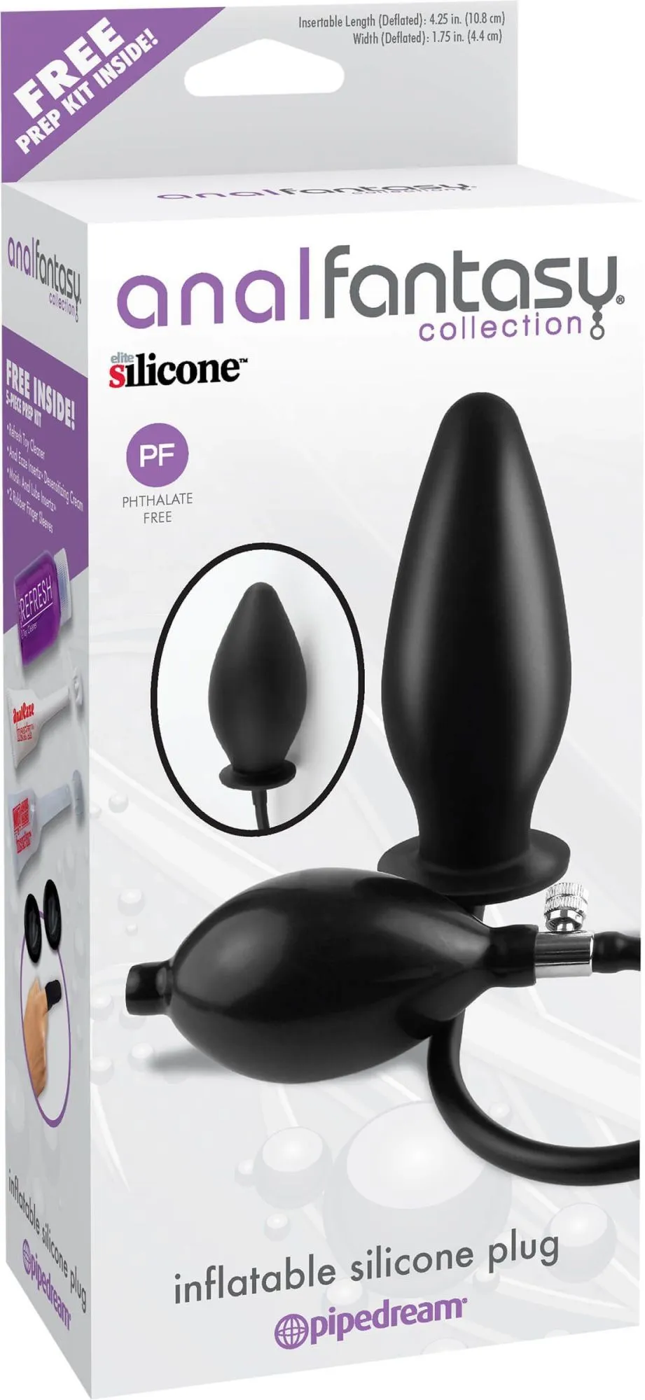 анальная пробка pipedream inflatable silicone plug, с грушей в Краснодаре