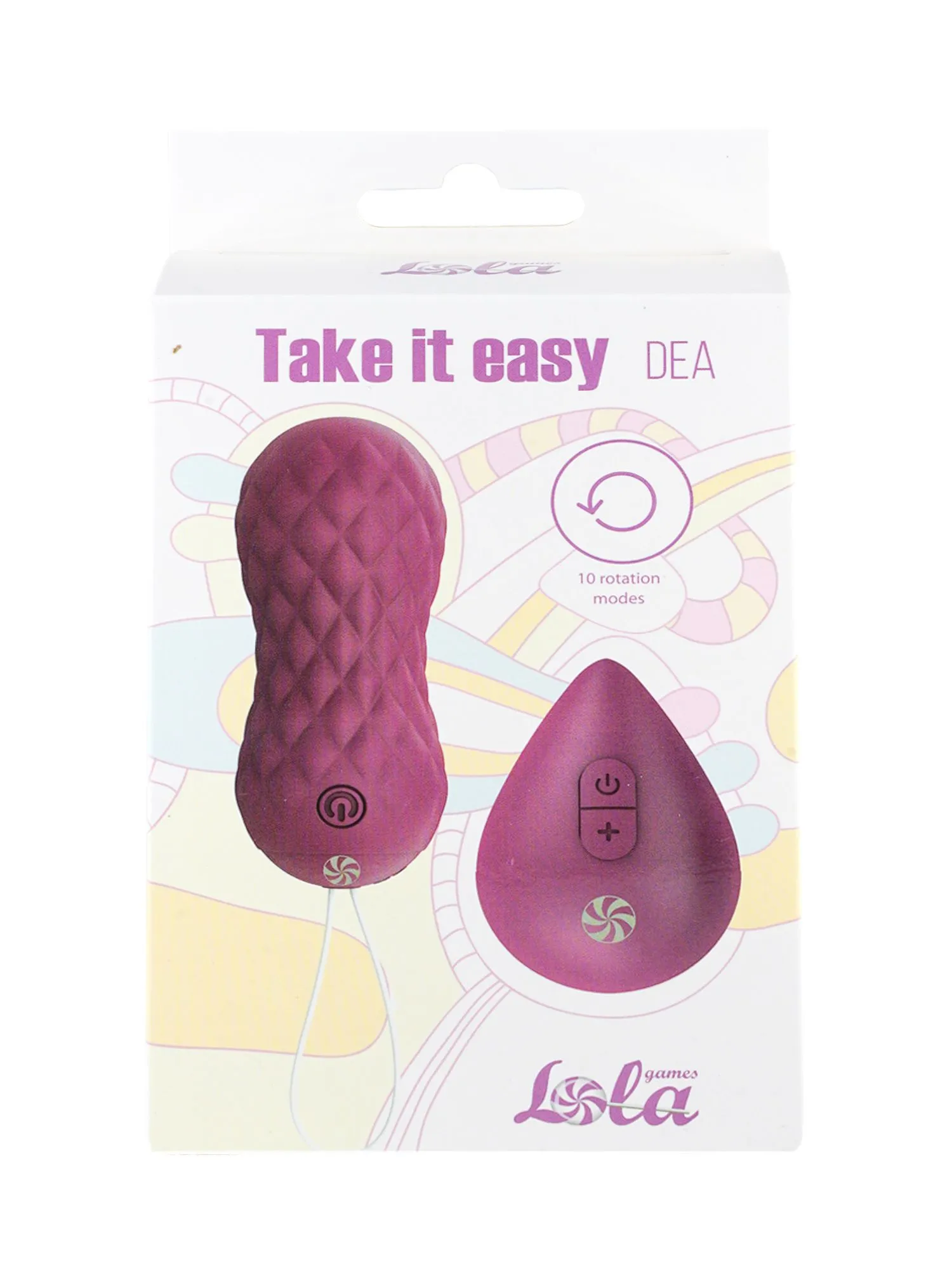 вращающиеся виброшарики на пульте take it easy dea purple 9021-06lola в Краснодаре