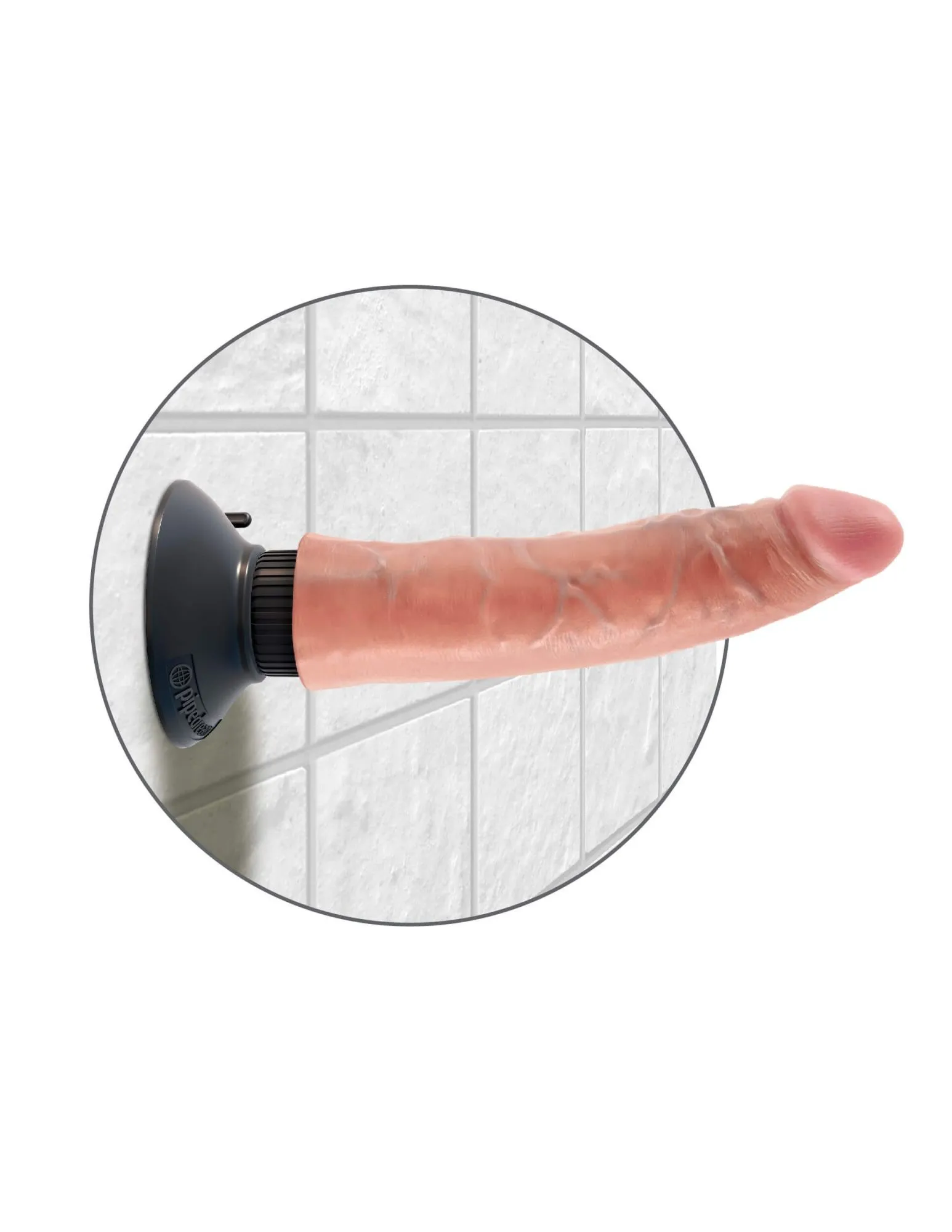 вибратор-реалистик гибкий king cock 7 inch vibrating cock, телесный в Краснодаре
